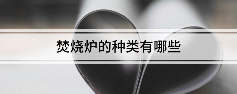 米乐M6平台：焚烧炉的种类有哪些