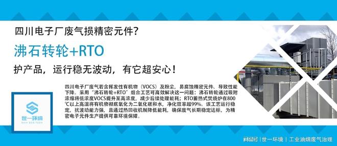 米乐M6：聚焦行业定制丨世一环境·精密元件的双保险沸石转轮吸附+RTO焚烧